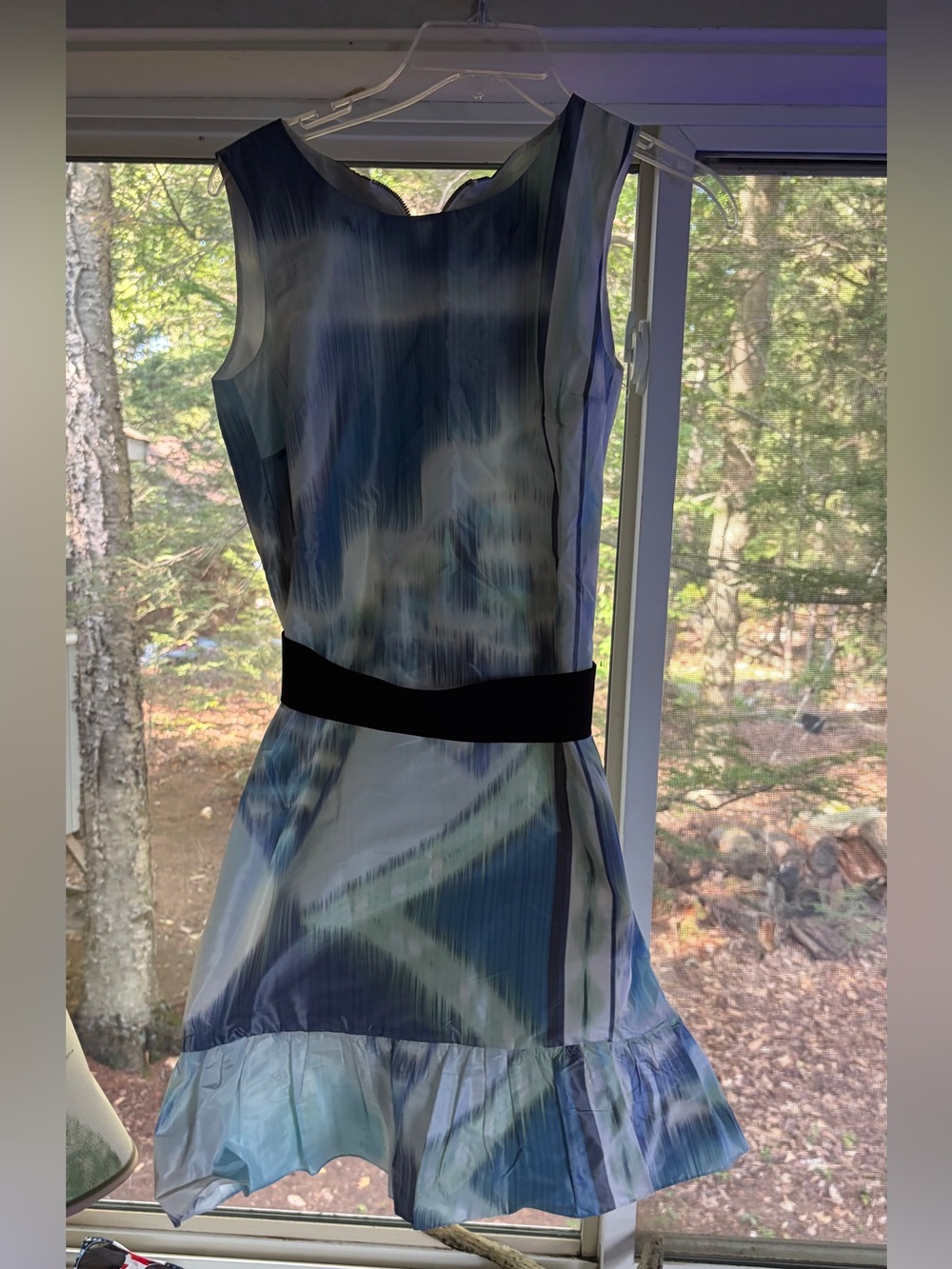 Emilio Pucci Blue and Green Watercolor Mini Dress